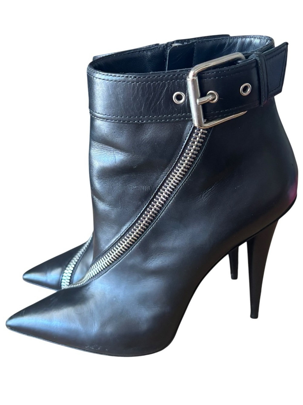 Giuseppe Zanotti Asymmetrical Zip Heeled Ankle Boot - Picture 3 of 9